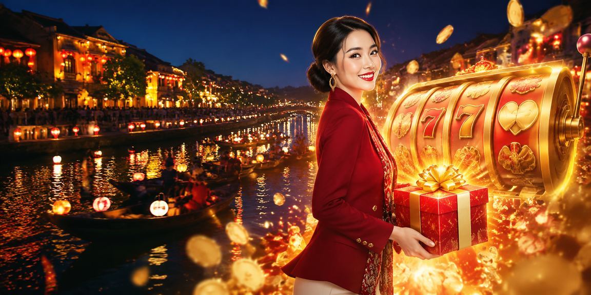 Lễ hội slot game tại Hội An – người chơi trải nghiệm trò chơi trực tuyến vào ban đêm