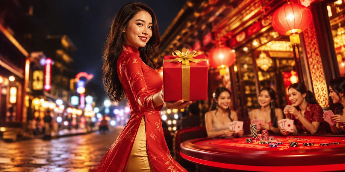 Người chơi thưởng thức trò chơi bài tại Sa Pa với phong cách áo dài truyền thống